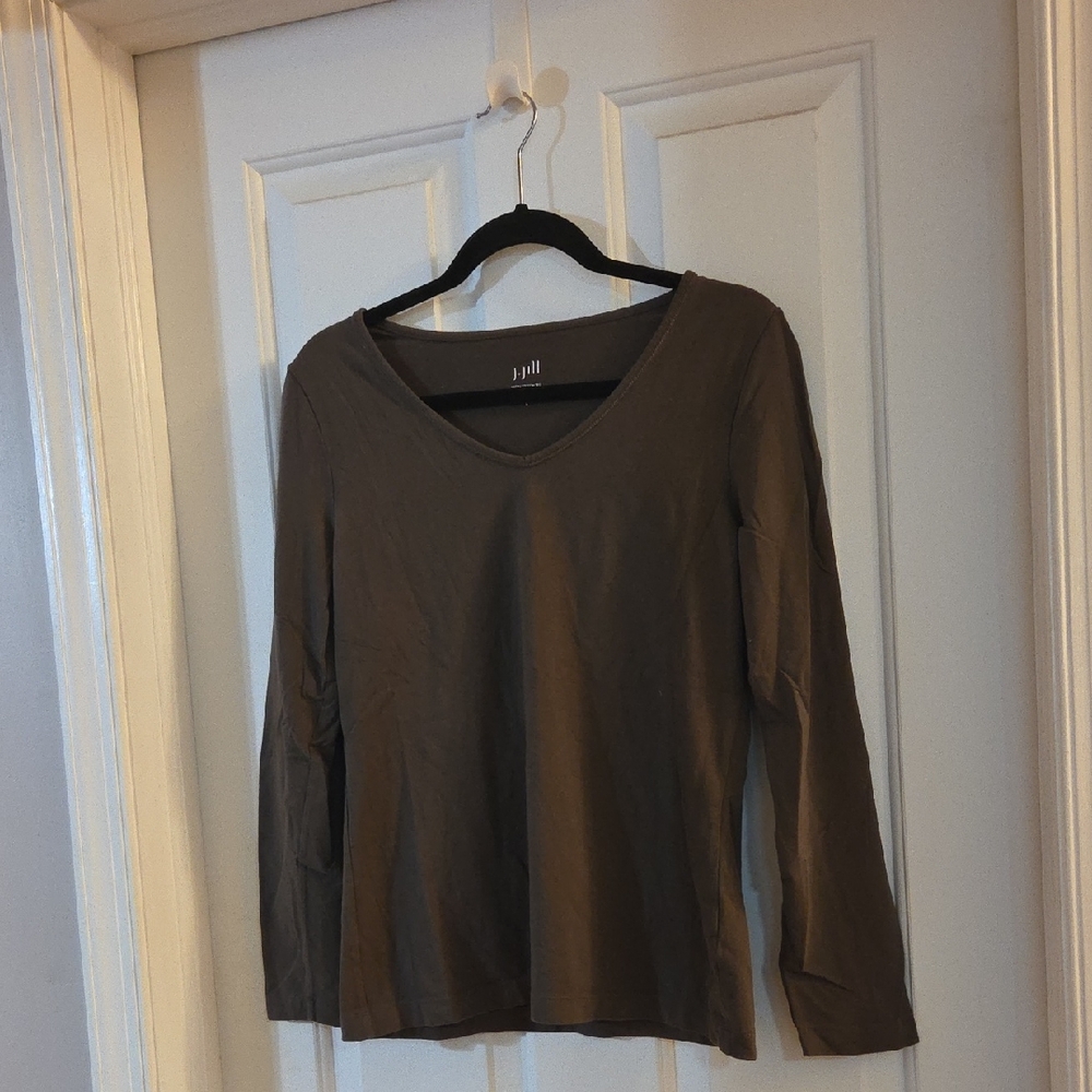 J. Jill Women's Brown Long Sleeve Tee